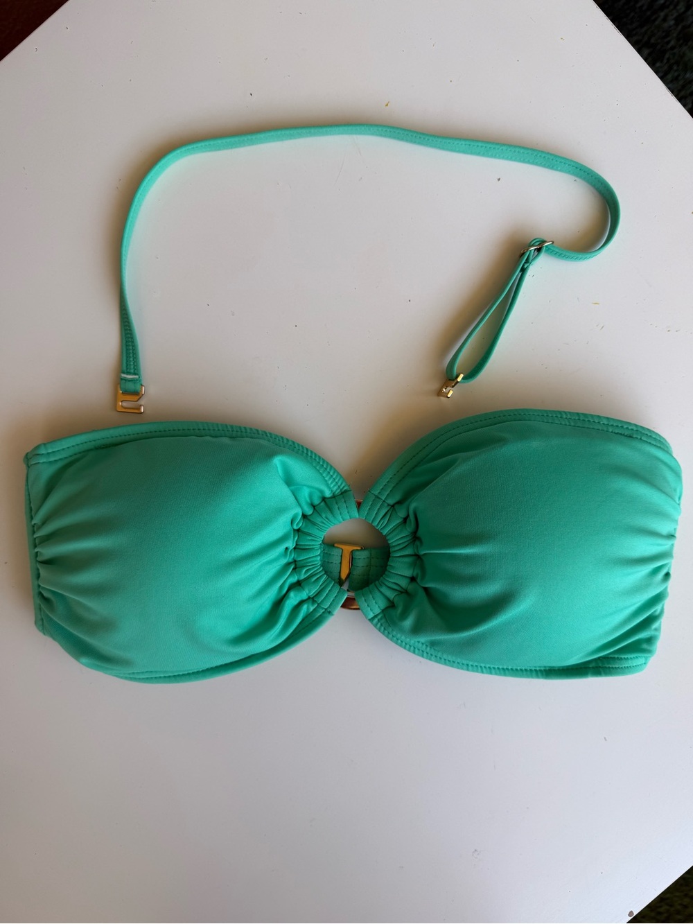 Banana Republic sea foam green Bandeau Bikini Top sz small